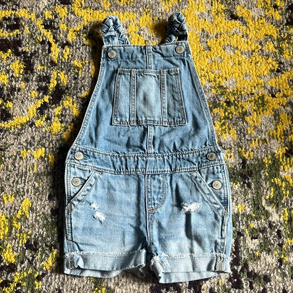 Gap Denim jeans shorteralls overalls braided straps